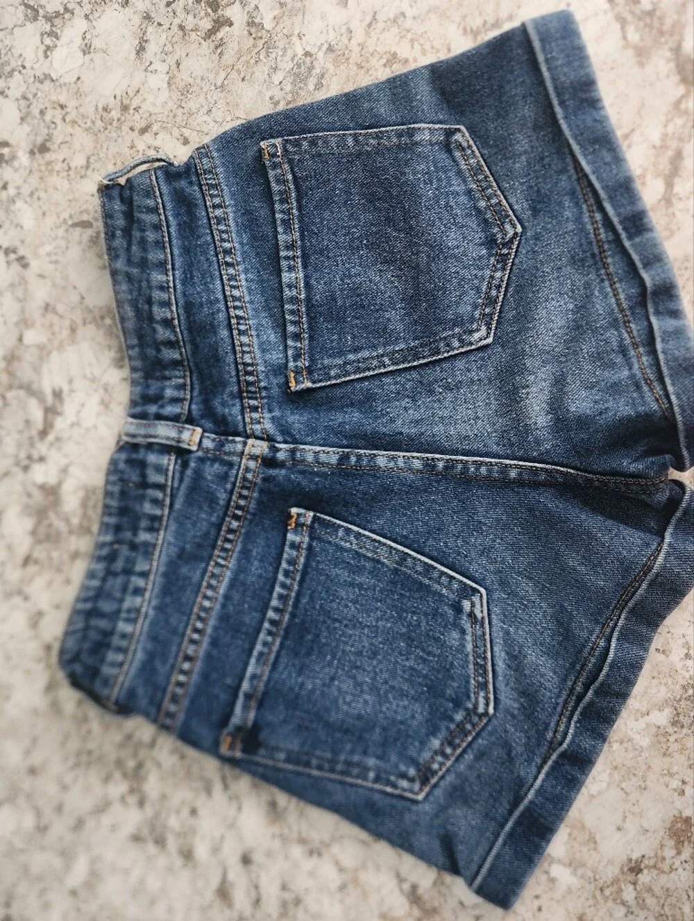 Bullhead Denim Co. Women's Mom Shorts 23 00 Blue Medium Wash High Rise Cuffed